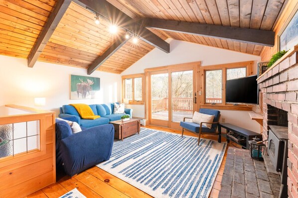 Smart TV, fireplace, books - Bring the dog-colorful SacoRiver (Bartlett)