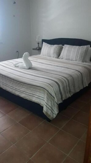 2 bedrooms, iron/ironing board, WiFi, bed sheets