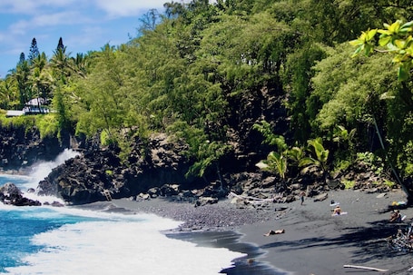 Beach. Peaceful Puna Coast Stay – Private Guest Studio, Walk to Beach