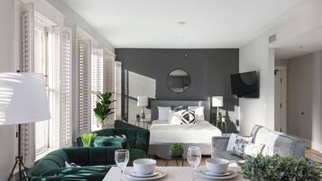 Quarto casal clássico, cozinha | Sala de jantar