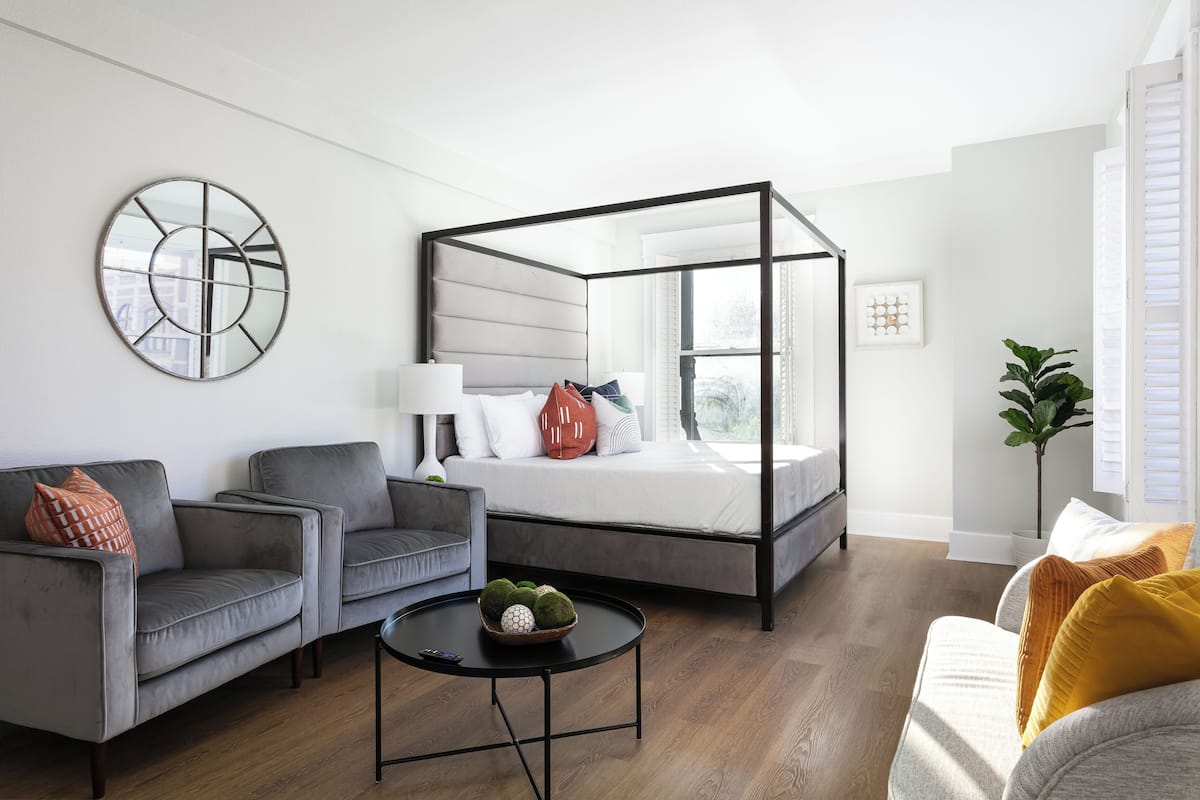 Memory-foam beds, iron/ironing board, free WiFi, bed sheets