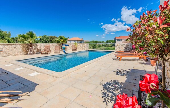 A heated pool