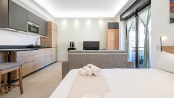 1 slaapkamer, een strijkplank/strijkijzer, reisbedje, wifi