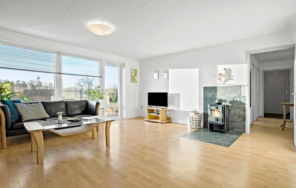 Una Smart TV, una chimenea