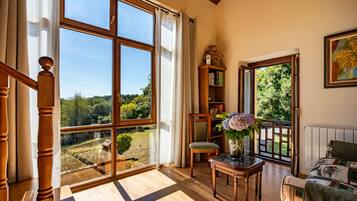 Televisión y chimenea