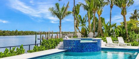 A heated pool