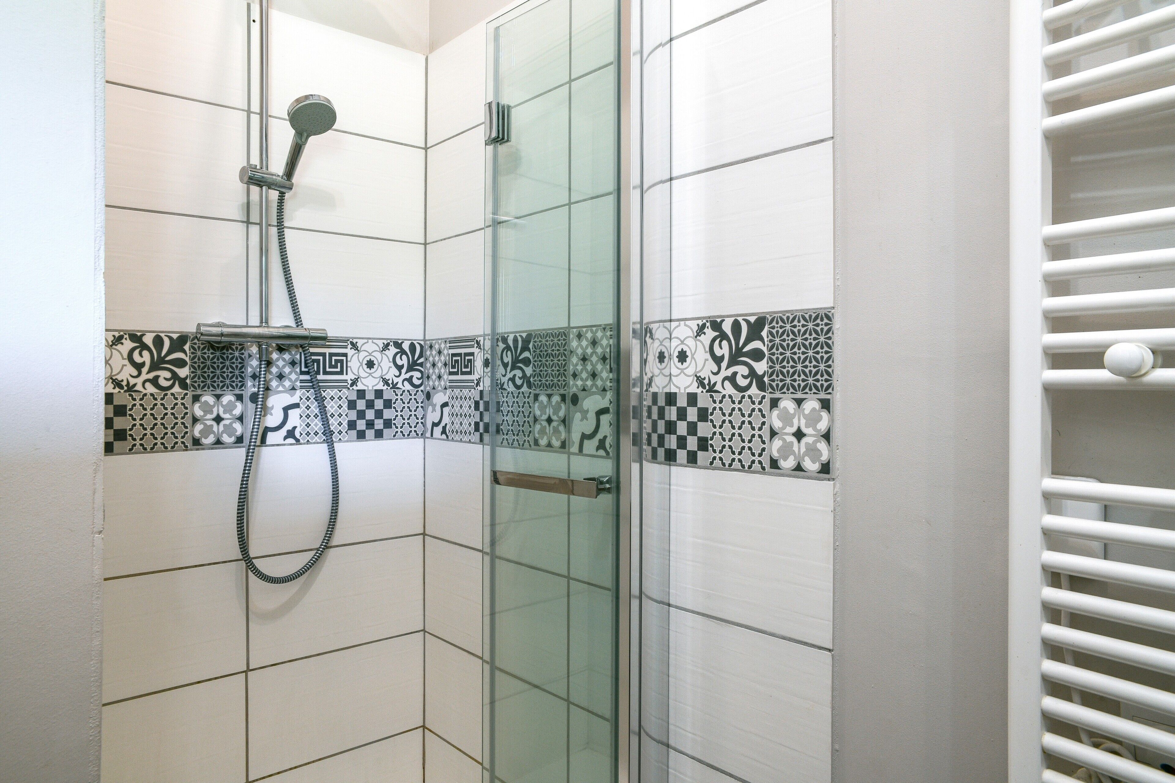 Shower, hair dryer
