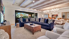 Smart TV, fireplace, stereo, offices