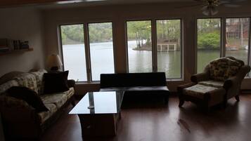 Smart TV, DVD player, books, video library