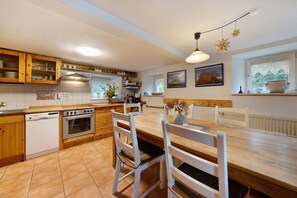 Fridge, oven, stovetop, dishwasher