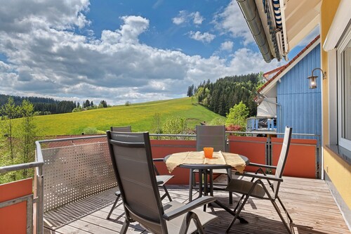 Ferienhaus 'Am Kussenhof' mit Bergblick, Balkon und Wi-Fi