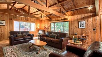 TV, fireplace, offices