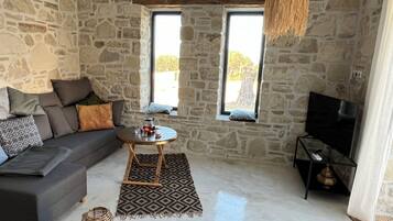 Smart TV, fireplace