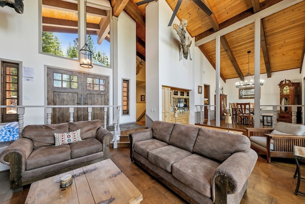 TV connectée, cheminée, jeux vidéo, lecteur de DVD