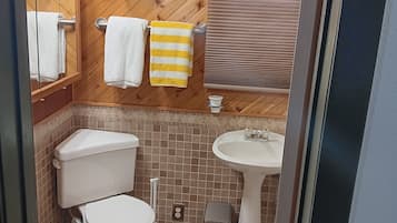 Dusche, Handtücher, Seife, Toilettenpapier