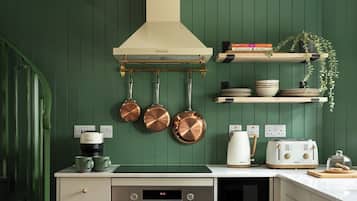 Fridge, oven, stovetop, dishwasher