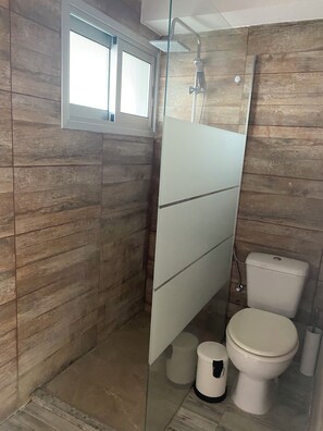 Sèche-cheveux, serviettes fournies, savon, papier toilette