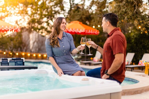 Outdoor pool, a heated pool