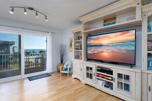 Smart TV, DVD player, books