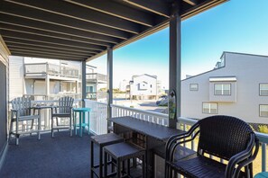 Outdoor dining - "Brigadoon" - Ocean Views | Private Balcony (North Topsail Beach)