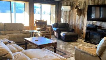 Fireplace, ping pong