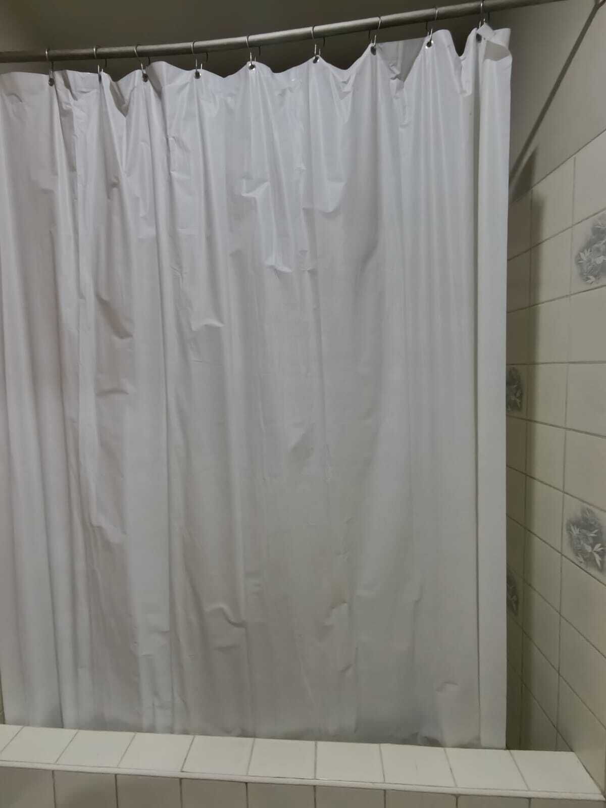 Shower, towels, soap, toilet paper