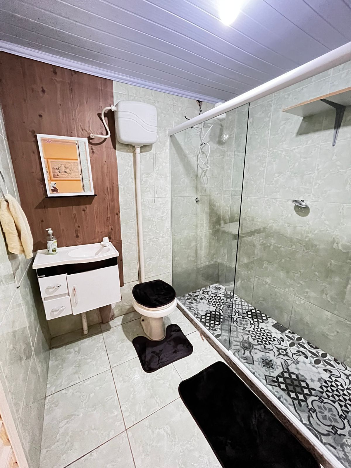 Shower, toilet paper