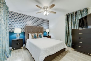 2 bedrooms, desk, iron/ironing board, free WiFi