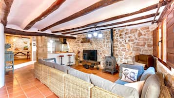 Télévision, cheminée