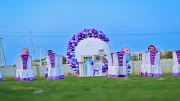 Outdoor wedding area