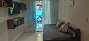 Family Apartment, Balcony, Pool View | Living room