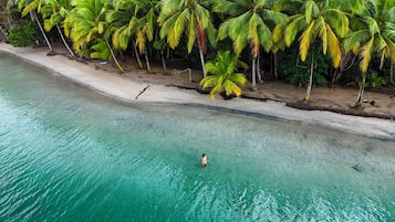 Sun-loungers, beach towels