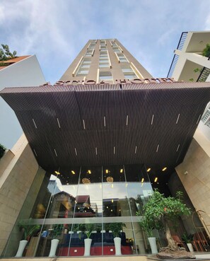 A szálláshely homlokzata