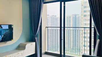 Superior Apartment, 2 Bedrooms | Living area | 43-inch Smart TV with digital channels