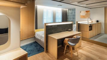 Luksus-studiosuite | Safe på rommet, individuelt innredet og skrivebord