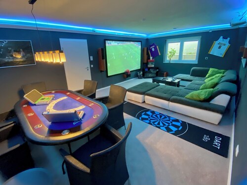 Detached house with home theater