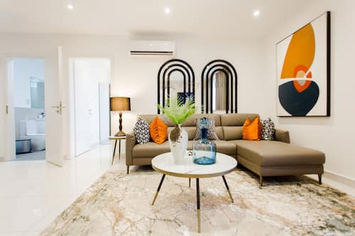 Premium Apartment, 2 Bedrooms | Living area | Smart TV, Netflix, Hulu, streaming services