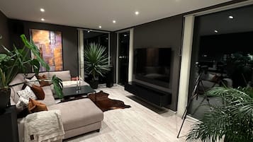 Villa | Living area | Fireplace