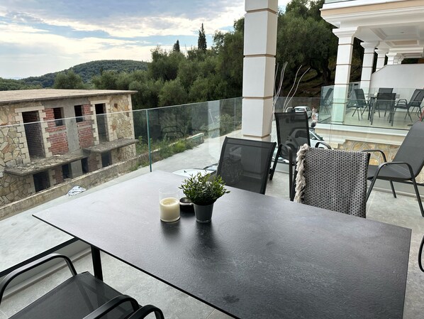 Comfort Apartment, Mountain View | Terrace/patio - Meliana Homes (Parga)