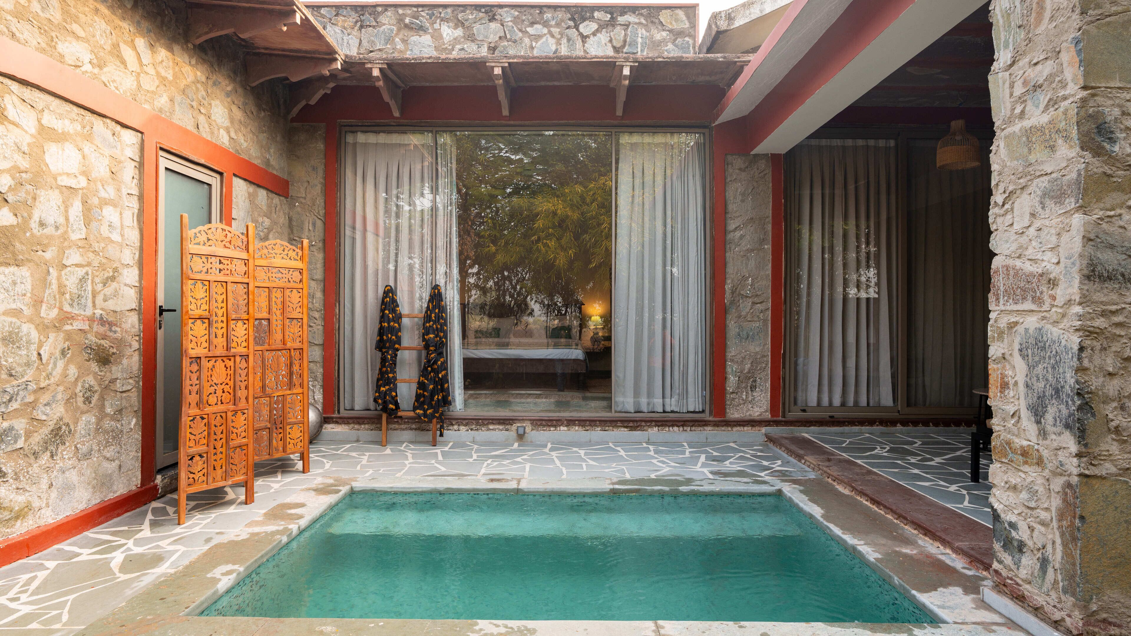 Chambre Luxe, piscine privée | Piscine privée