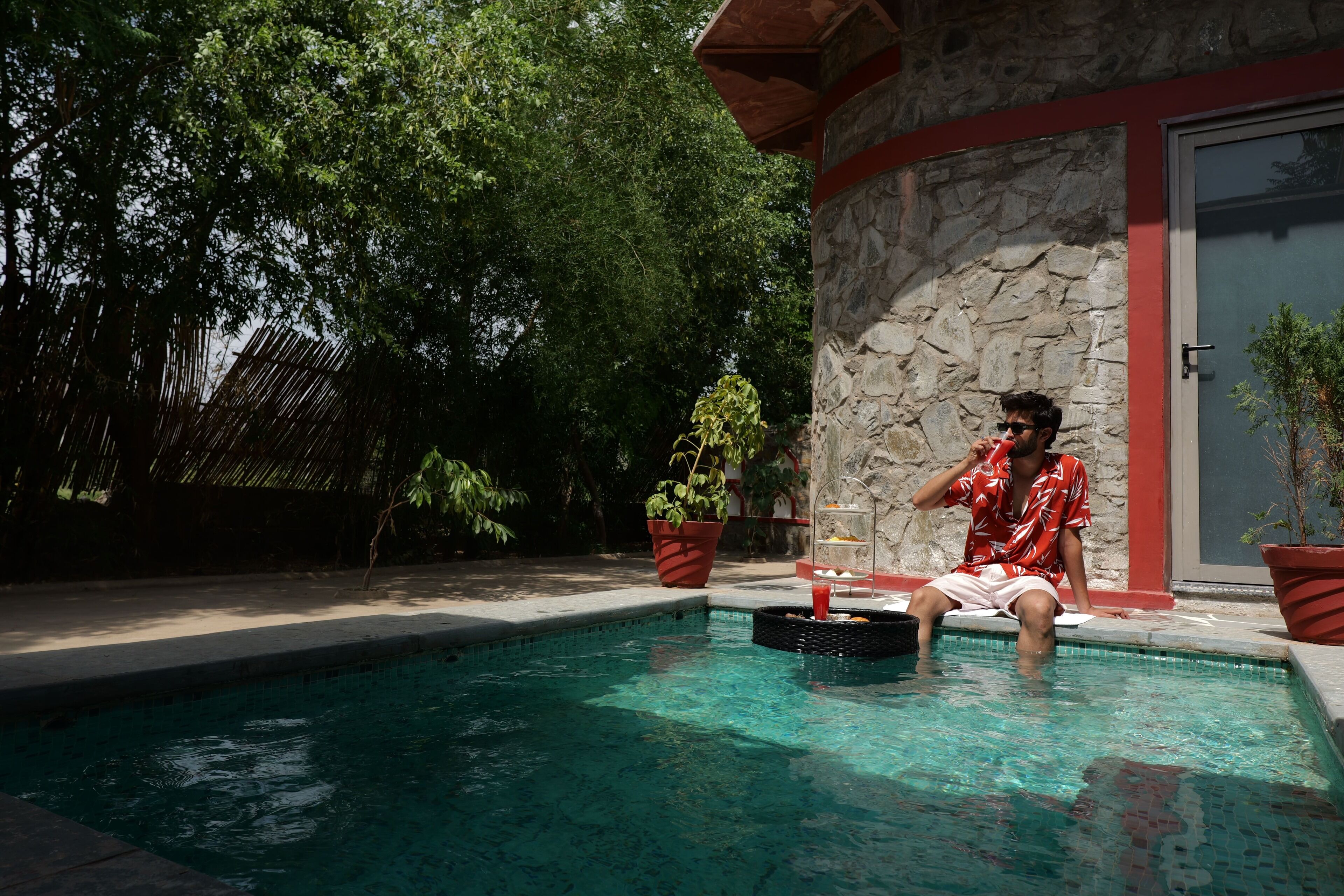 Chambre Luxe, piscine privée | Piscine privée