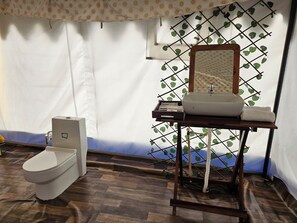 Een douche, gratis toiletartikelen, een haardroger, handdoeken