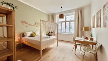 2 Schlafzimmer, BĂŒgeleisen/BĂŒgelbrett, Reisekinderbett, kostenloses WLAN
