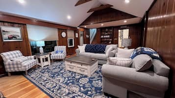 TV connectée, cheminée, jeux vidéo