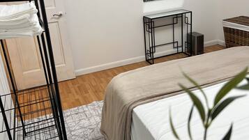 1 bedroom, iron/ironing board, travel crib, WiFi