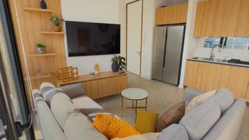 Luxury Apartment, City View | Living area
