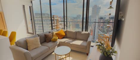 Căn hộ Cao cấp, quang cảnh thành phố | Khu phòng khách