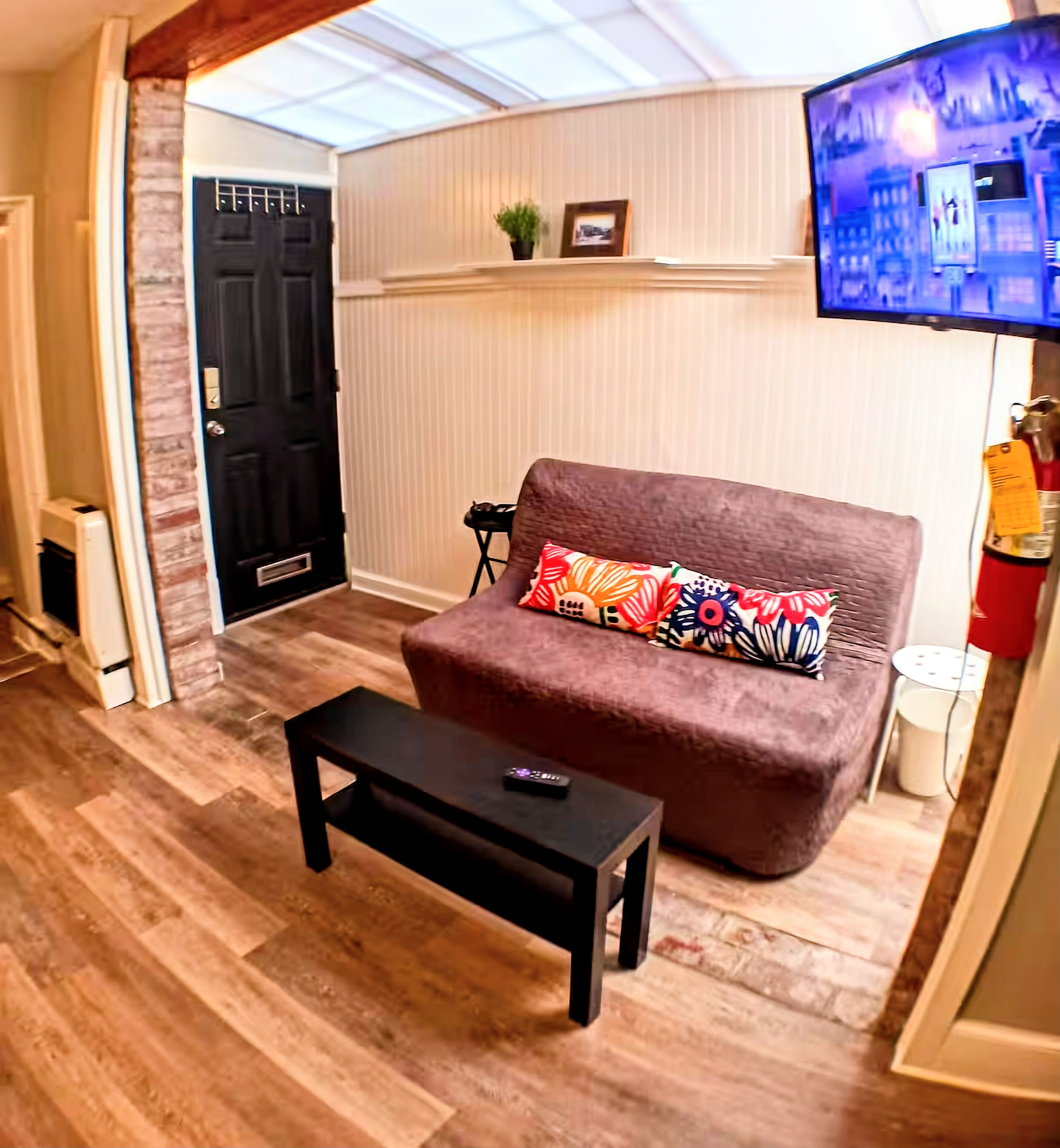 TV connectée, cheminée