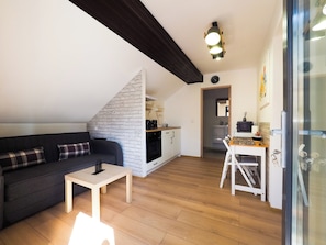 Family Apartment, 1 Queen Bed with Sofa bed, Non Smoking, Balcony | Living area | Flat-screen TV - Ben Apartments (Sibiu)