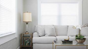 Télévision, cheminée, espaces bureaux